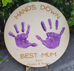 Hands Down - Best Mum- DIY Sign